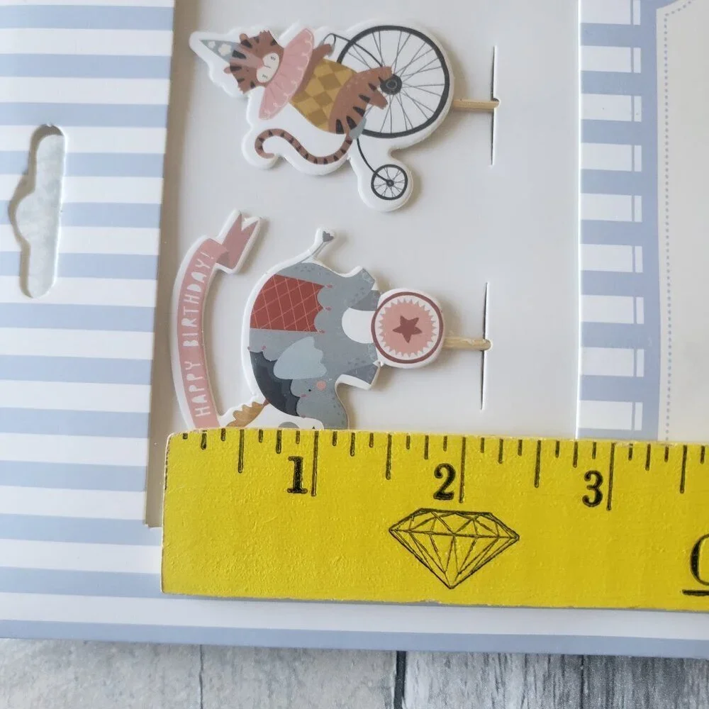 NWT - Josi James Circus Cupcake Toppers - 12 Count